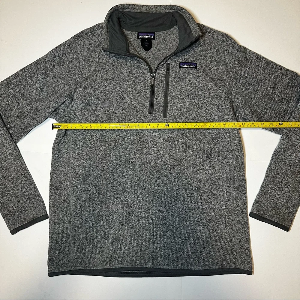 Patagonia Men Grey Quarter Zip Long Sleeve Fleece Size Medium - Picture 4 of 5